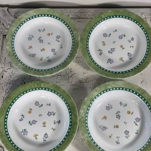 4 Corelle Classical Garden Rimmed Bowls 15 oz